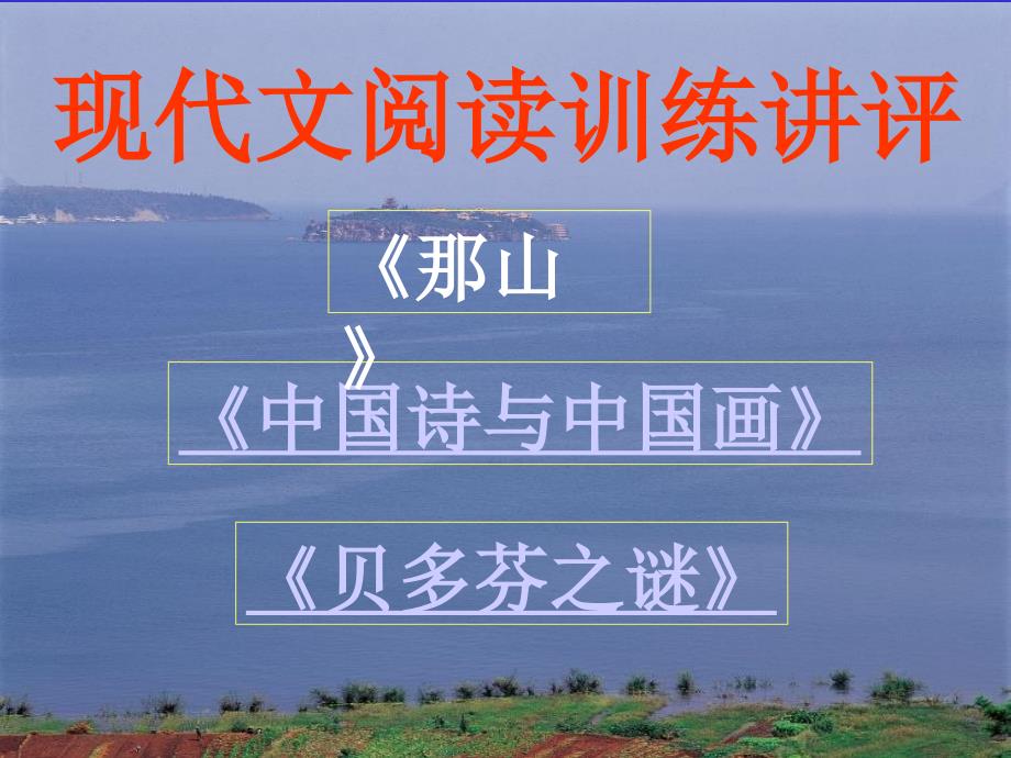 现代文阅读训练讲评.ppt_第1页