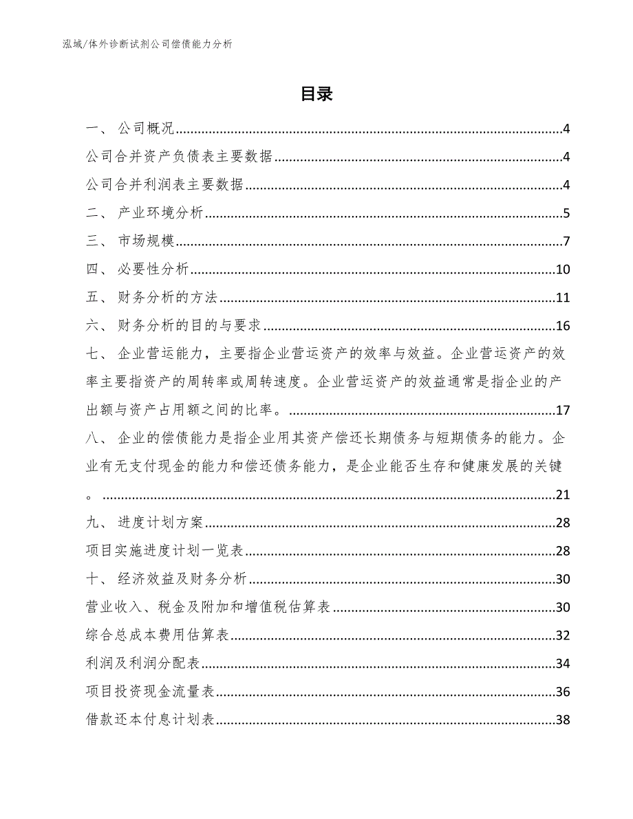 体外诊断试剂公司偿债能力分析_第2页