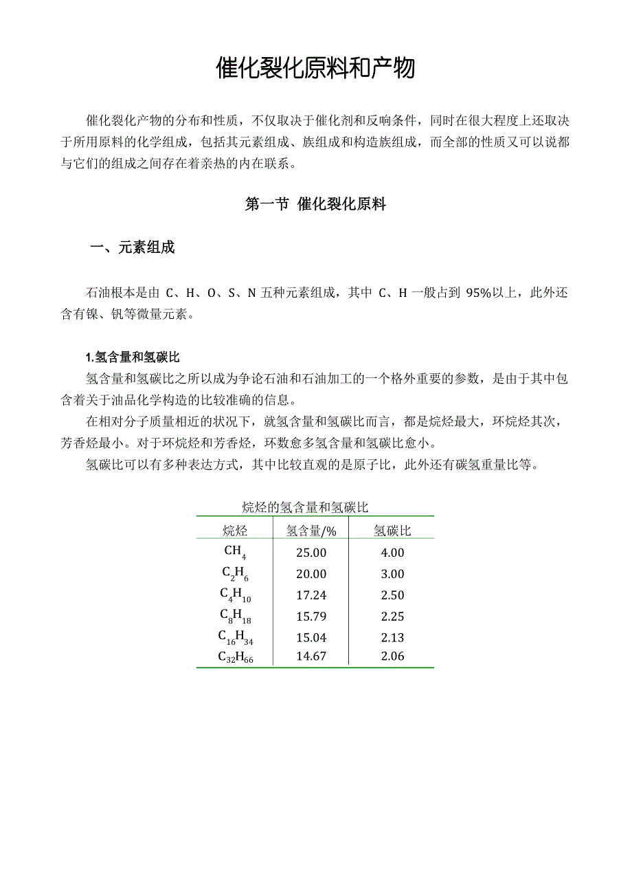 催化裂化原料及产品(2023年讲义)_第1页