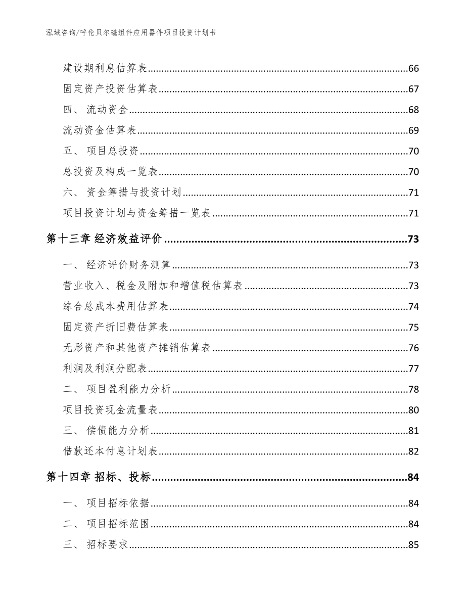 呼伦贝尔磁组件应用器件项目投资计划书【模板范文】_第4页