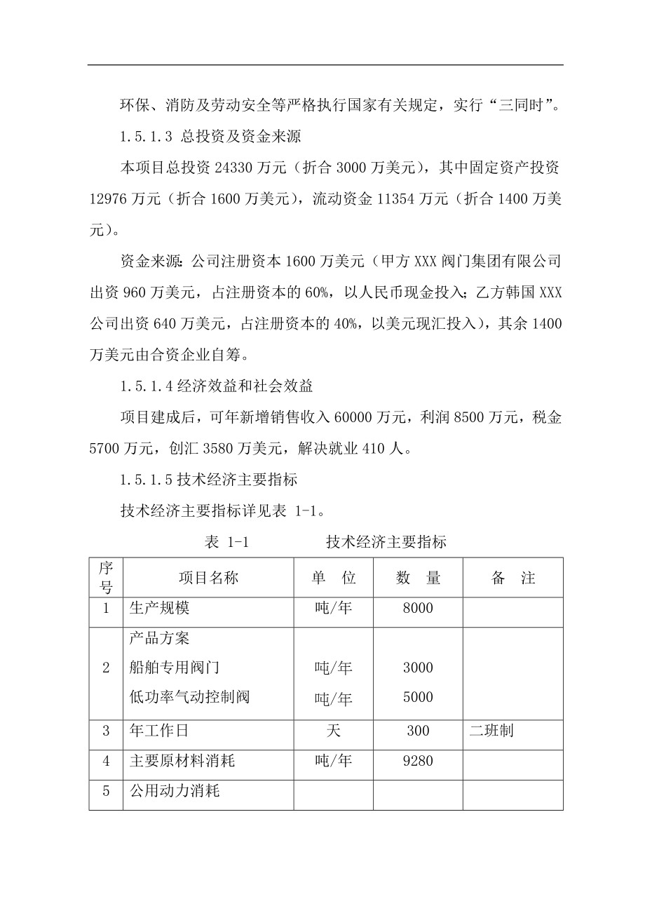 8000吨船舶专用阀门及低功率气动控制阀建设项目可行性研究报告.doc_第5页