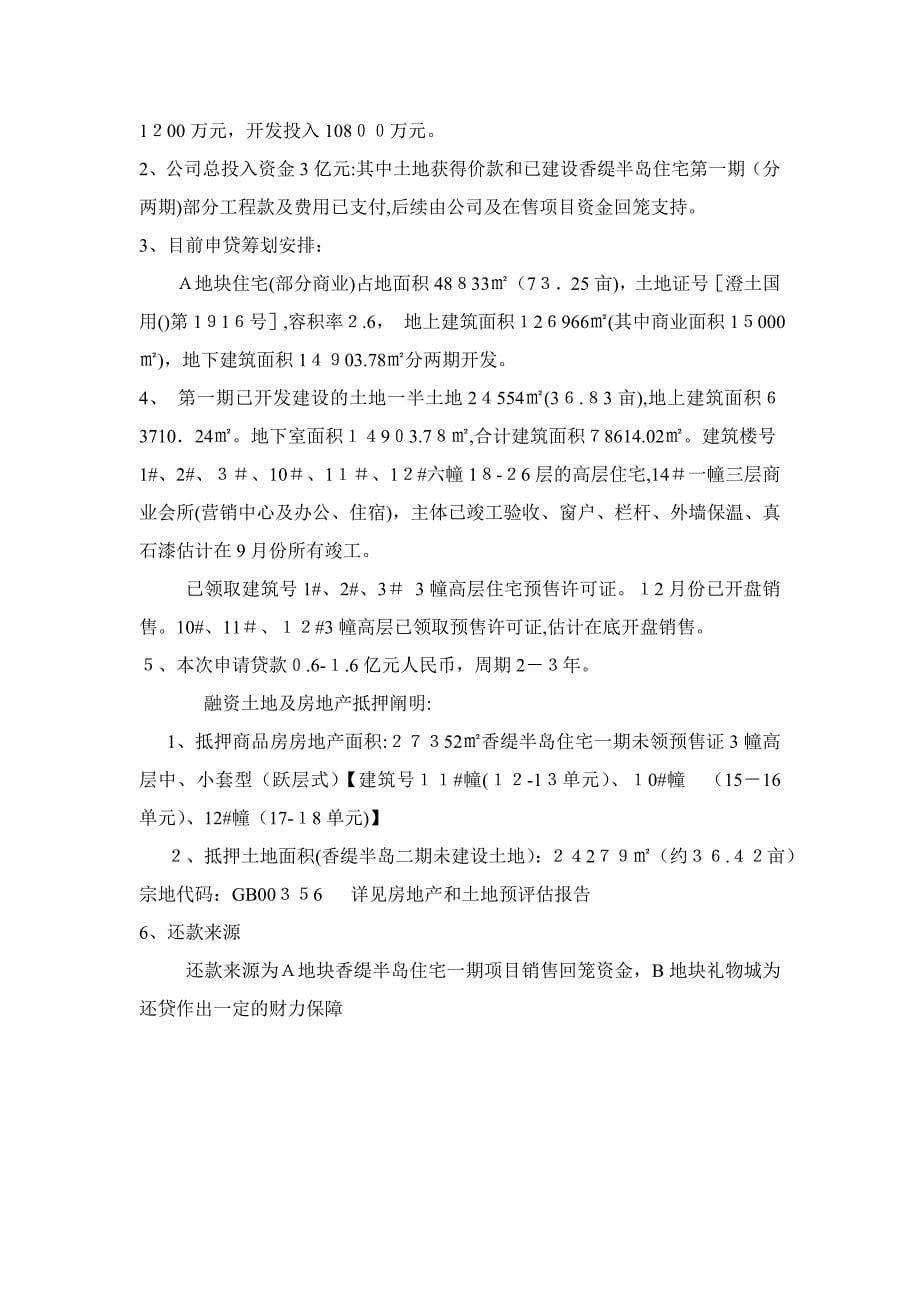 江阴金地置业发展有限公司融资报告_第5页