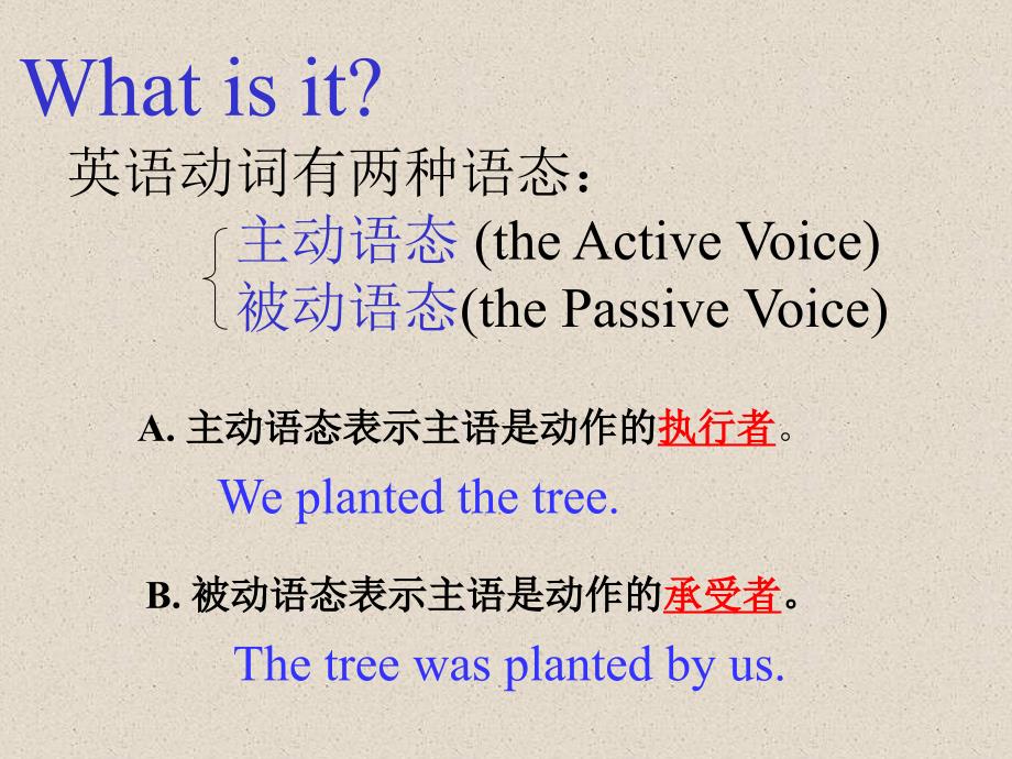 九年级英语主动语态和被动语态课件_第3页