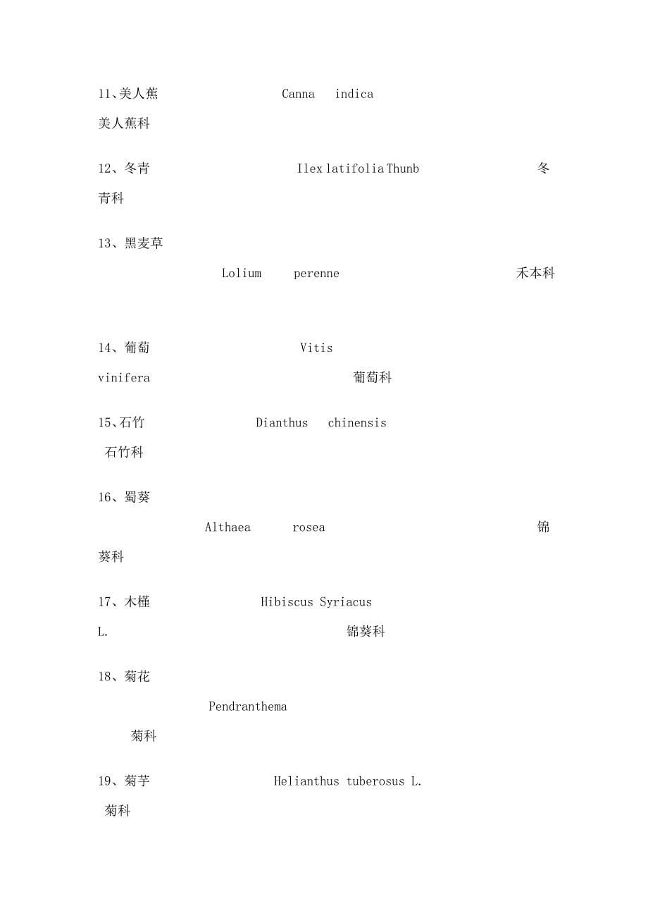 校园植物调查汇总报告_第5页