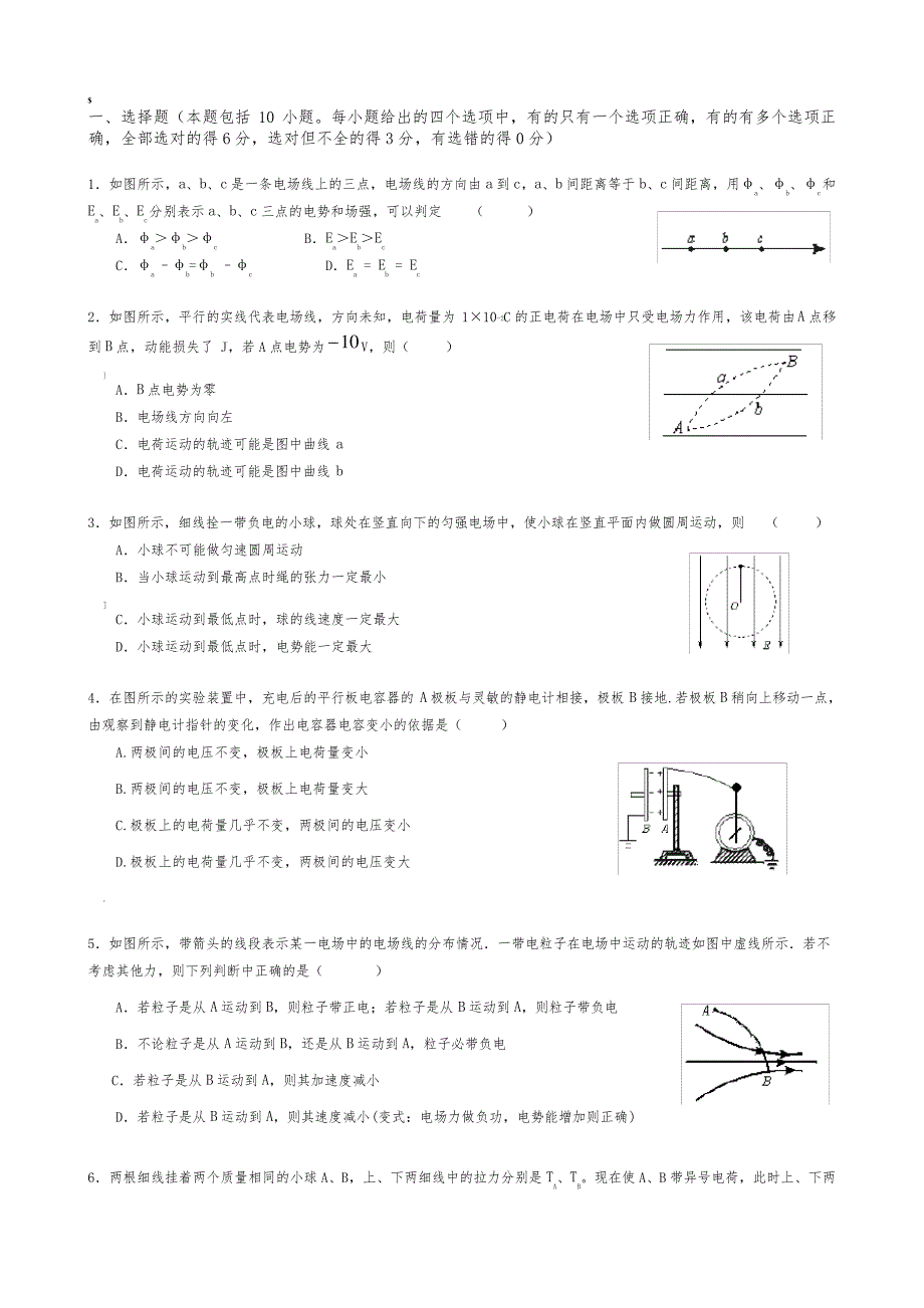 静电场--经典基础习题(有答案)_第1页