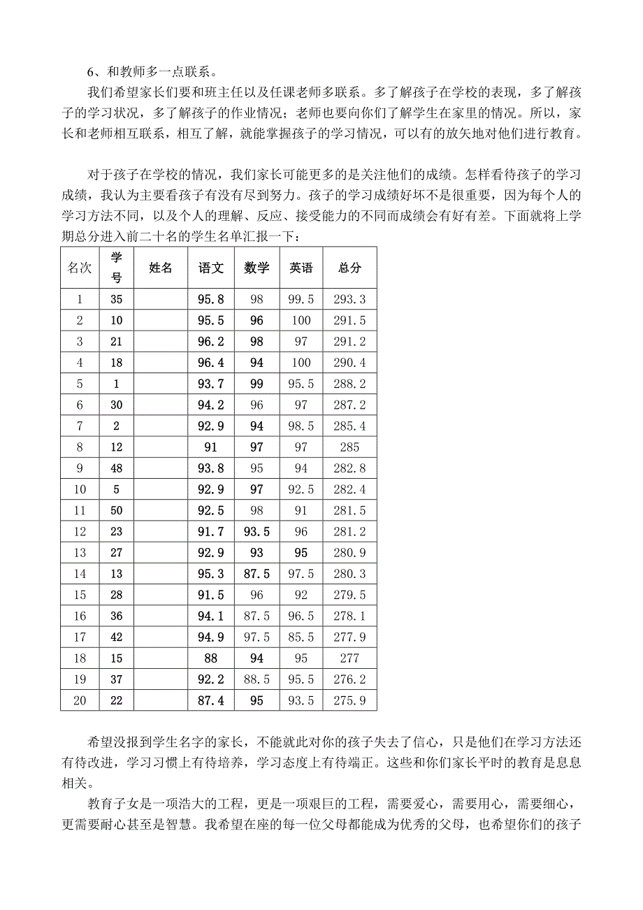 六年级家长会发言稿_第3页