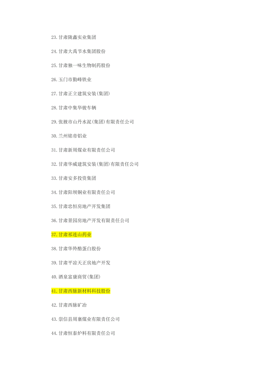 甘肃私营企业100强_第2页