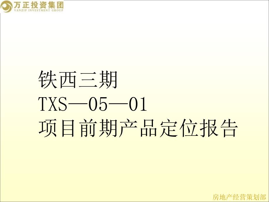 铁西三期TXS0501策划报告_第1页