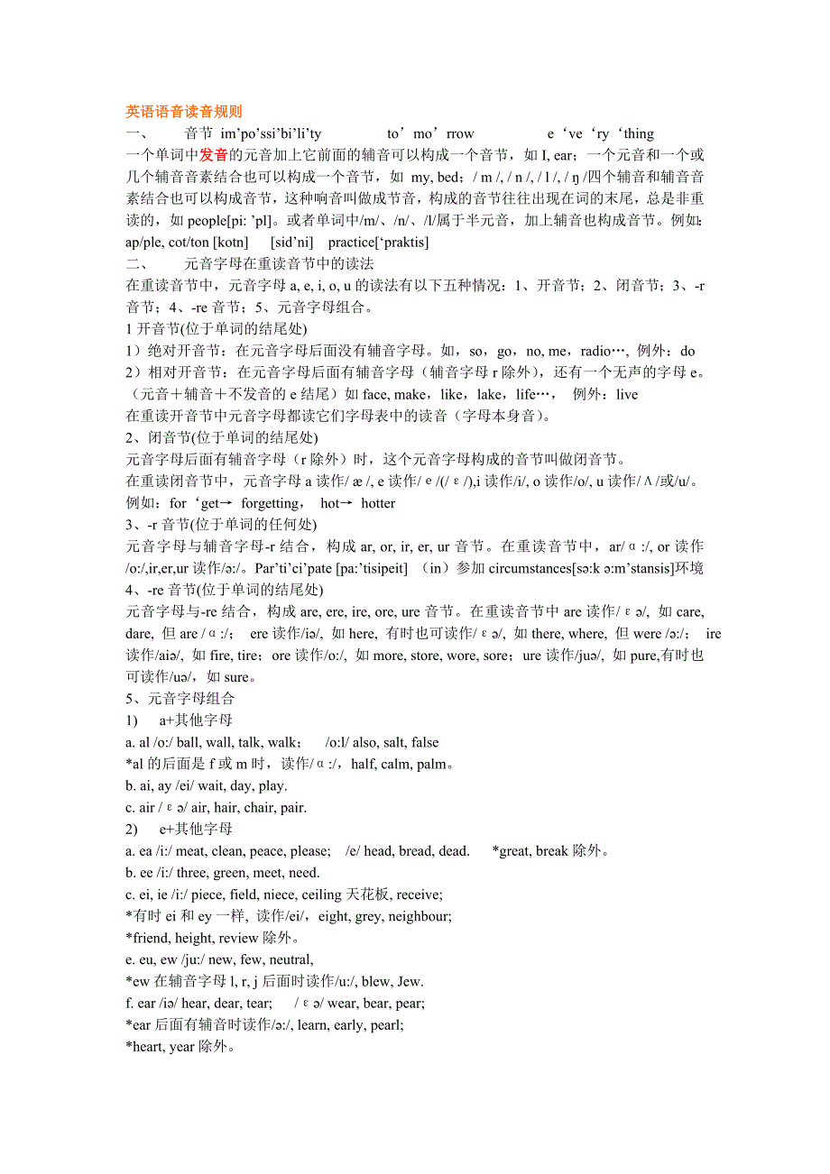 英语语音读音规则_第1页