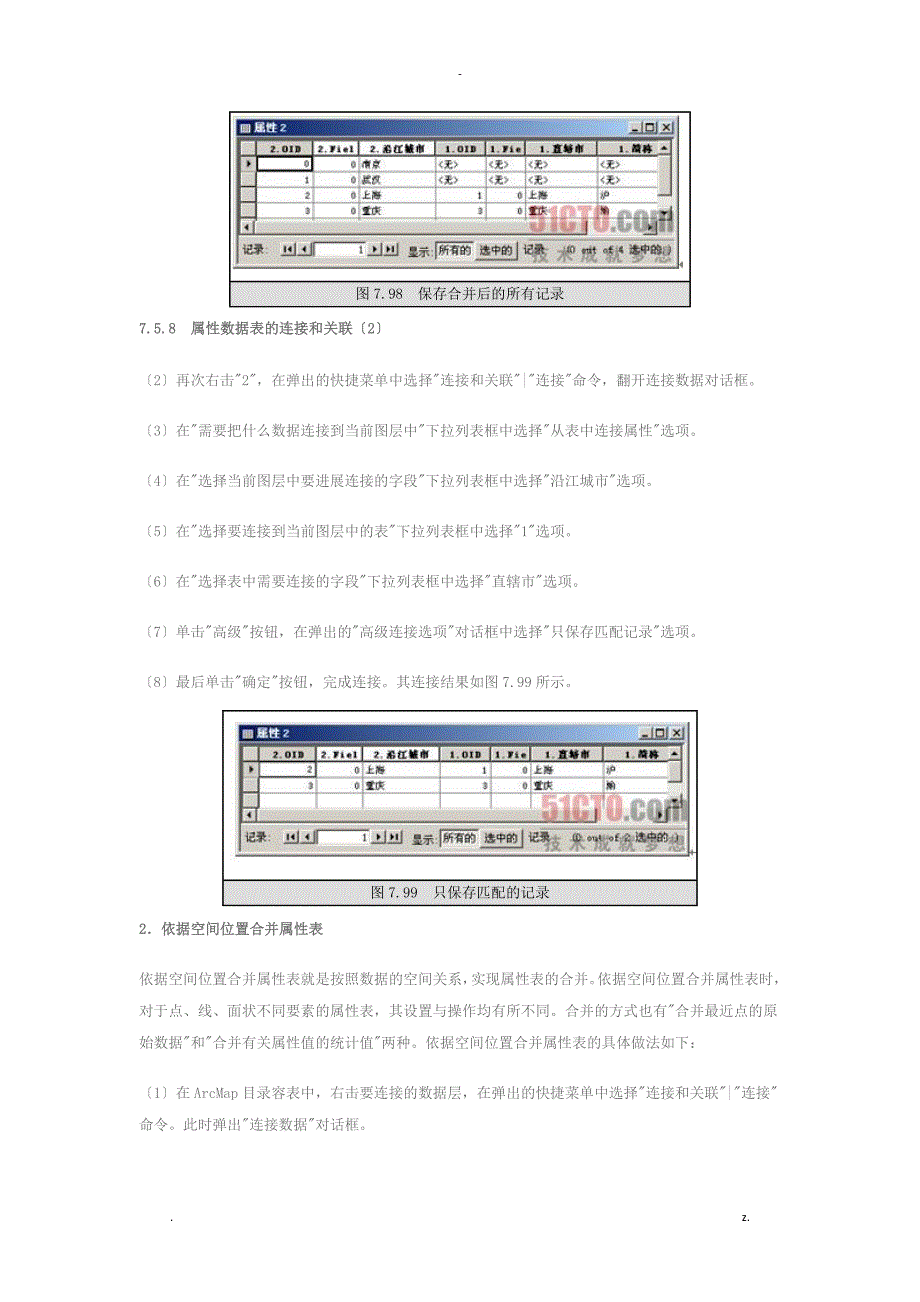 ARCGIS属性数据的连接功能和关联功能_第4页