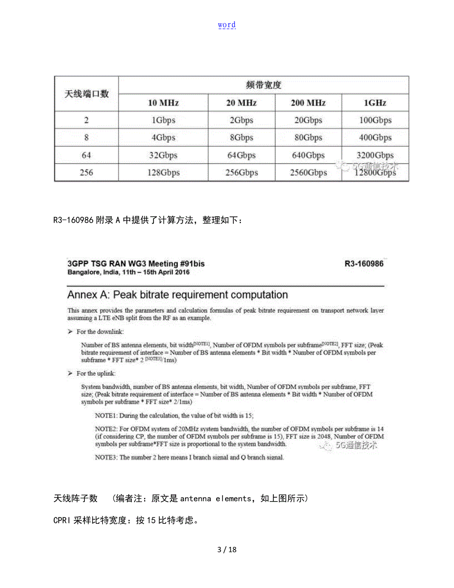 5G系统中BBU与RRU之间前传接口(CPRI)带宽计算_第3页