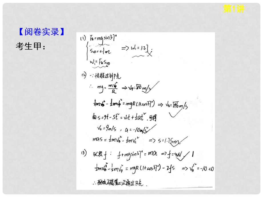 高考物理二轮复习 技能 规范 回扣第1讲 走进阅卷现场 感悟审题答题规范课件 新人教版_第3页