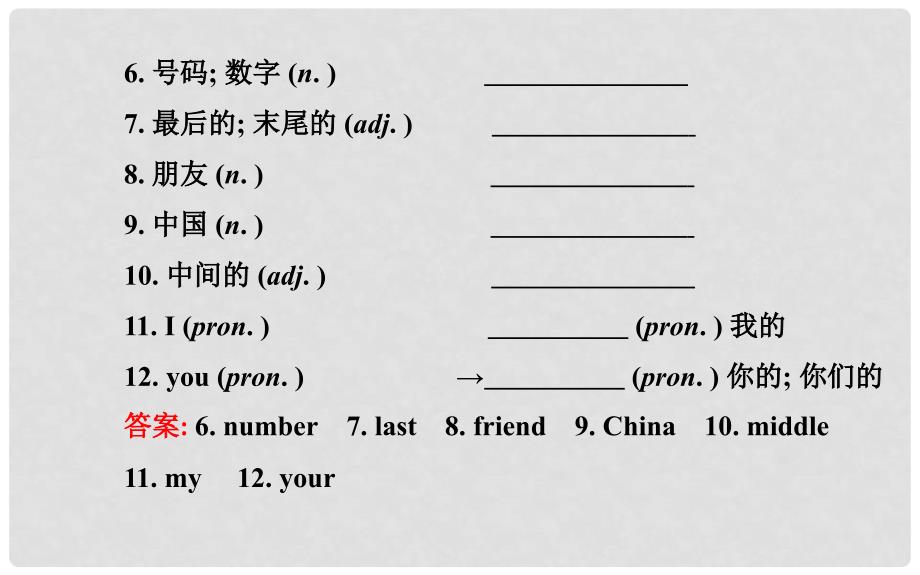 七年级英语上册 Unit 1 My name’s Gina单元复习课件 （新版）人教新目标版_第3页