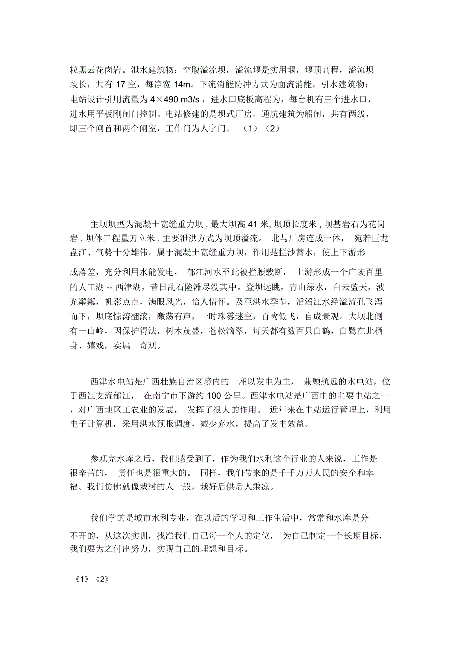 水利水文参观实训报告-总结报告模板_第3页