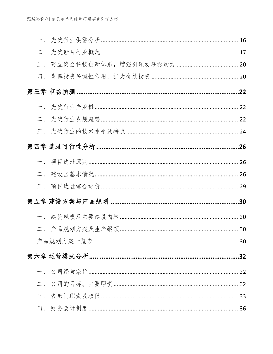 呼伦贝尔单晶硅片项目招商引资方案【参考范文】_第3页