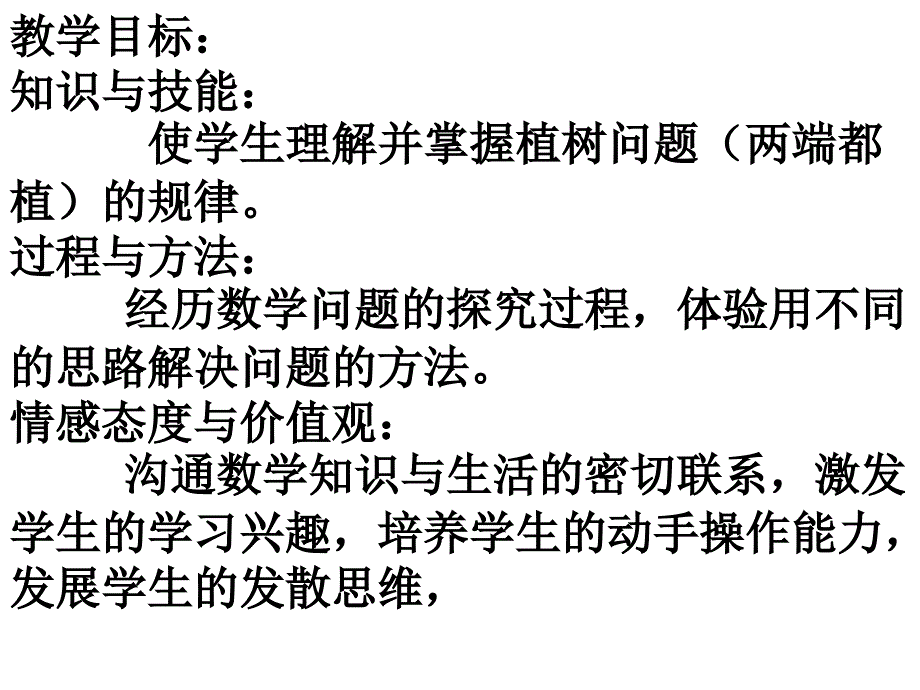 精品五年级上数学课件植树问题两端都植人教新课标可编辑_第2页