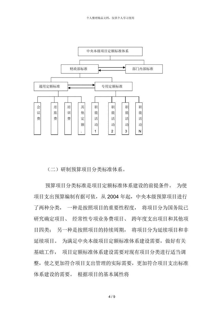 中央本级项目支出定额标准体系建设实施方案_第4页