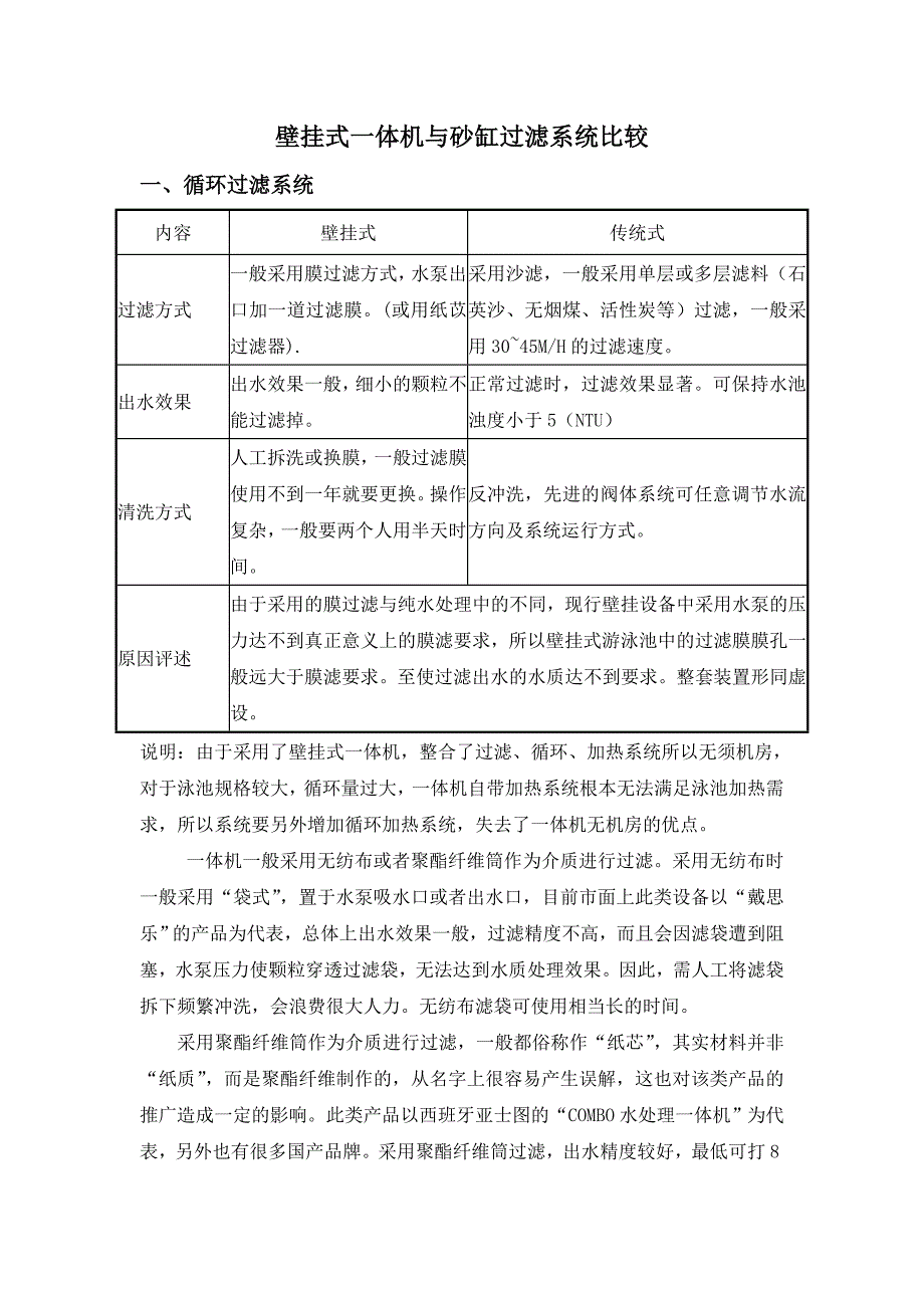 壁挂式一体机与砂缸过滤系统比较.doc_第1页