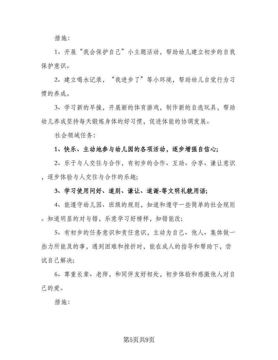 幼儿园教师的教学计划范文（2篇）.doc_第5页