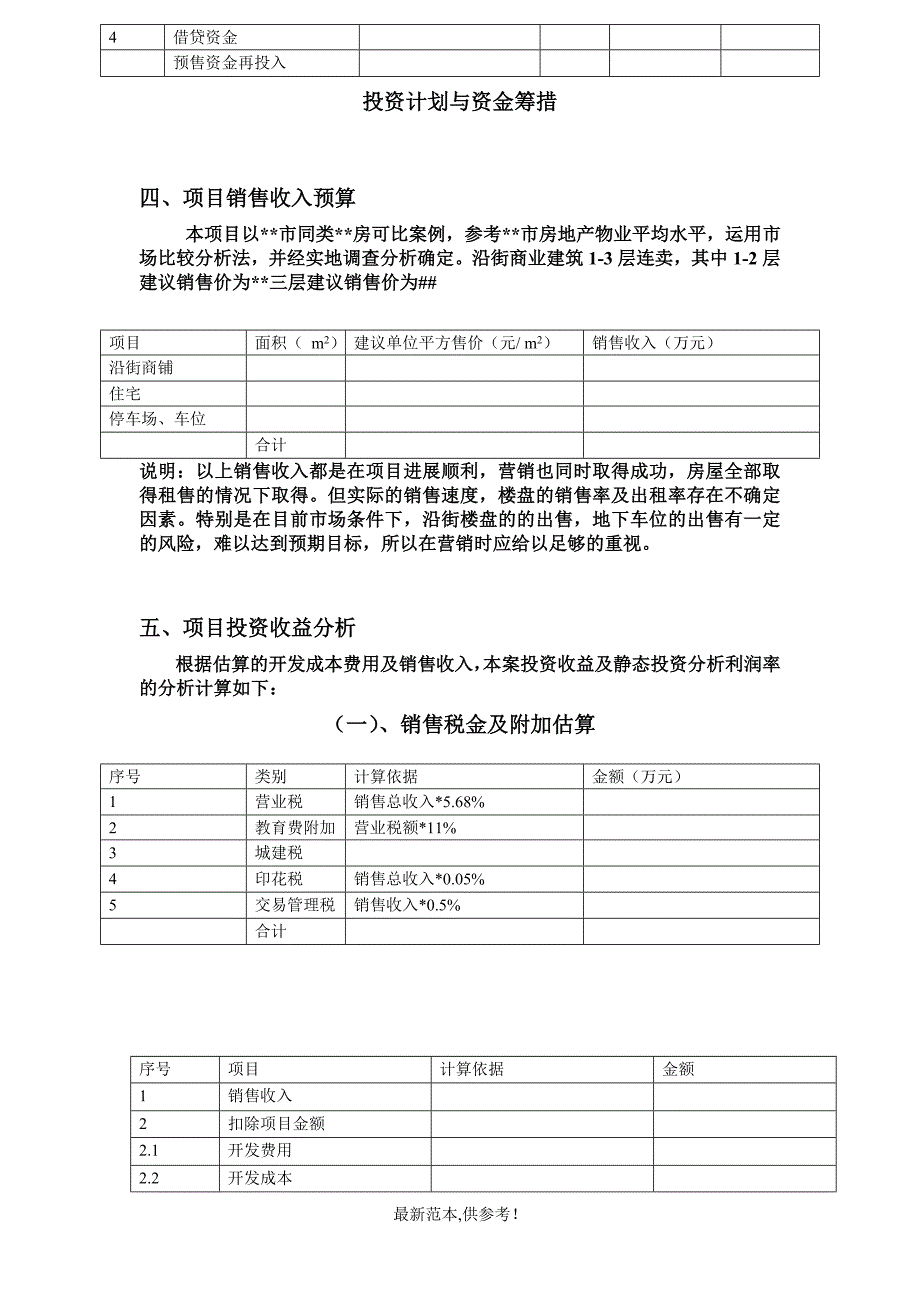 房地产项目投资分析报告_第4页