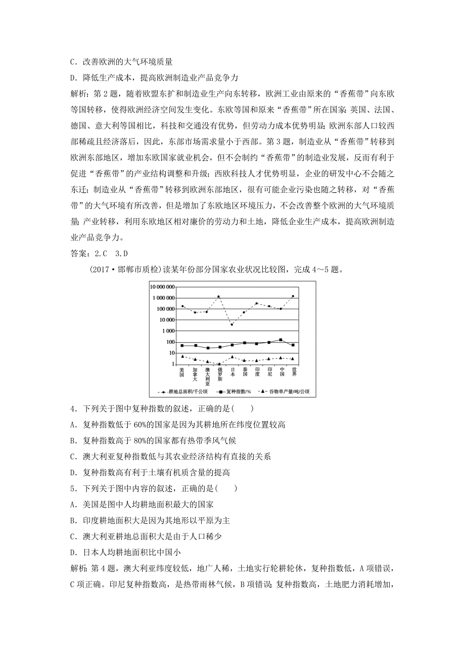 2022年高考地理一轮复习 第四部分 区域地理 第十一章 世界地理 第二讲 世界区域地理练习 中图版_第2页