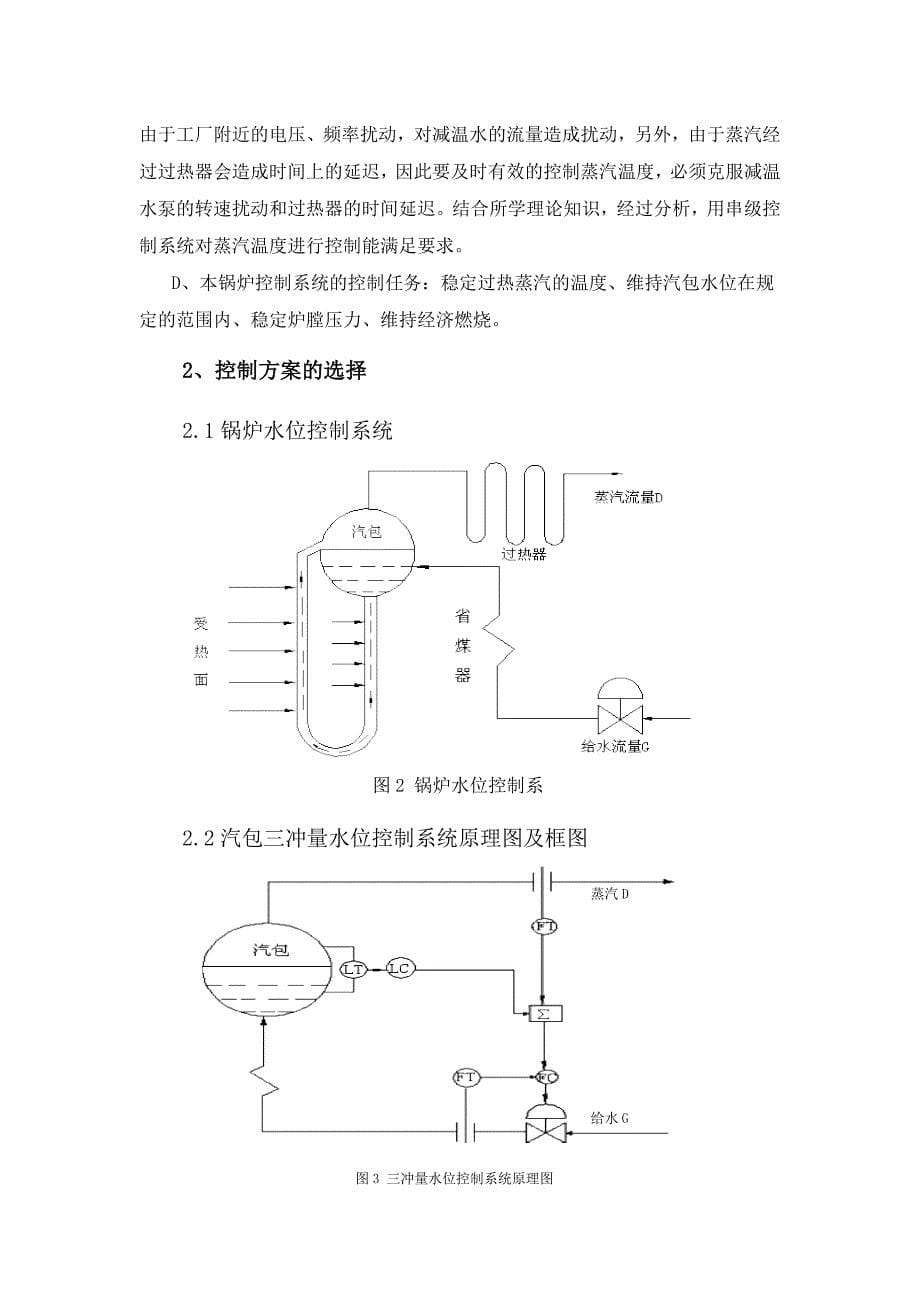 工业蒸汽锅炉过程控制系统设计_第5页