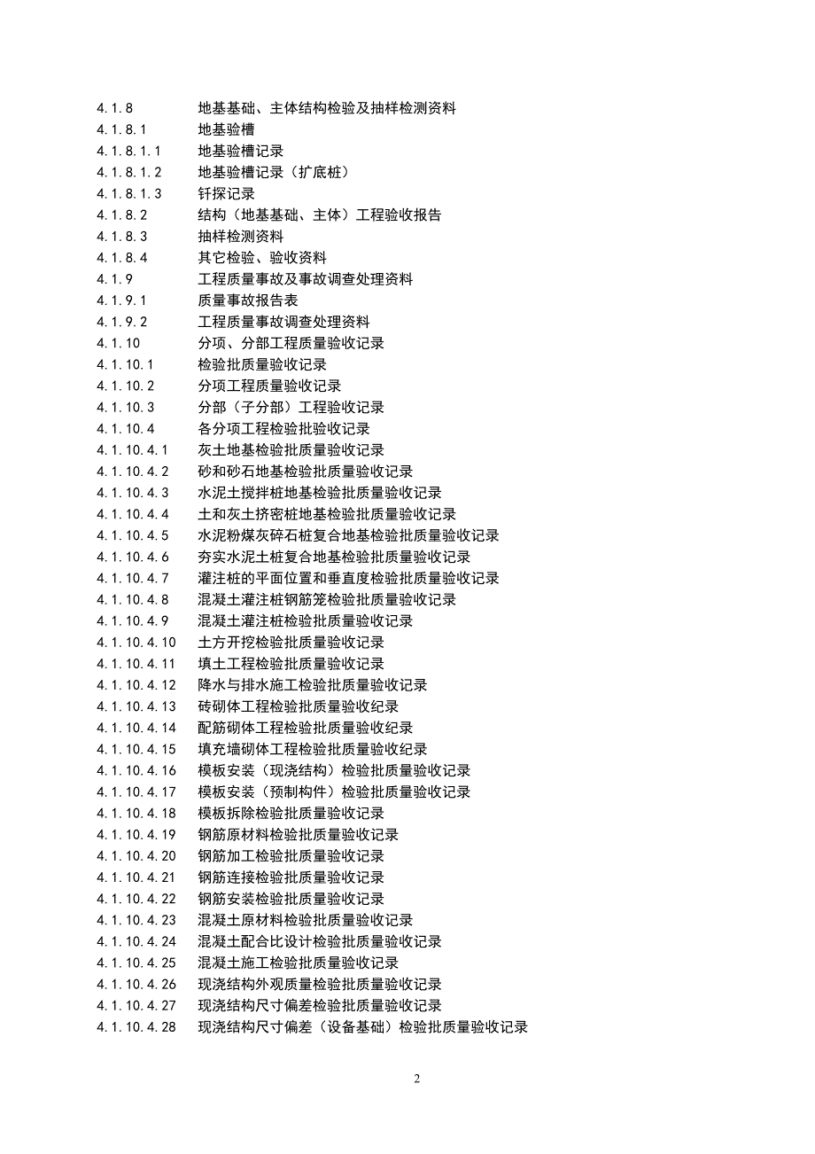 机电工程报验资料用表格目录_第2页