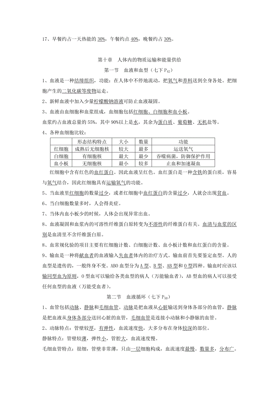 七年级生物下学期复习资料无答案苏教版_第3页