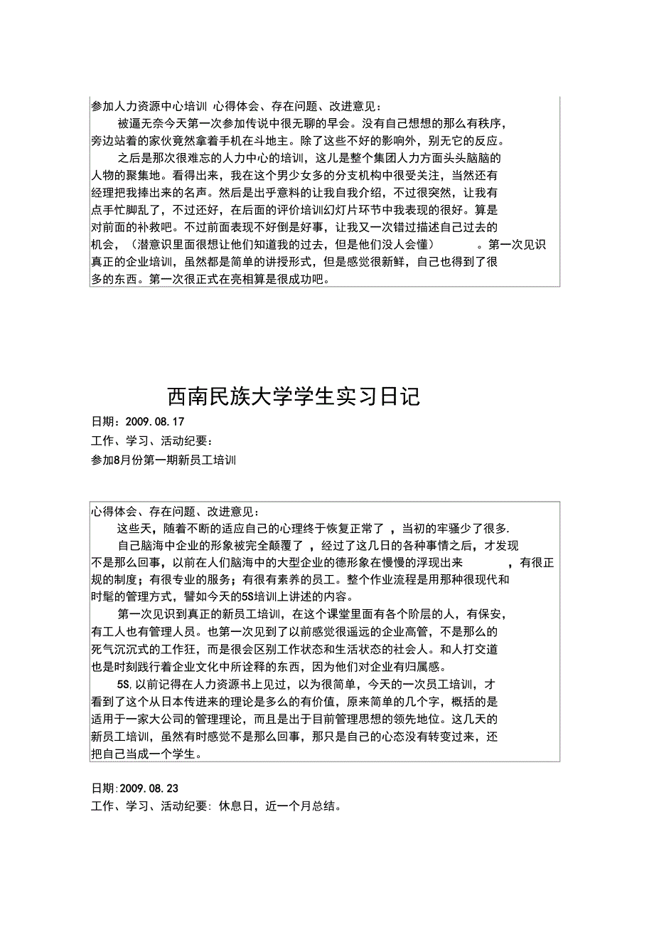 人力资源管理专业学生实习日记_第4页