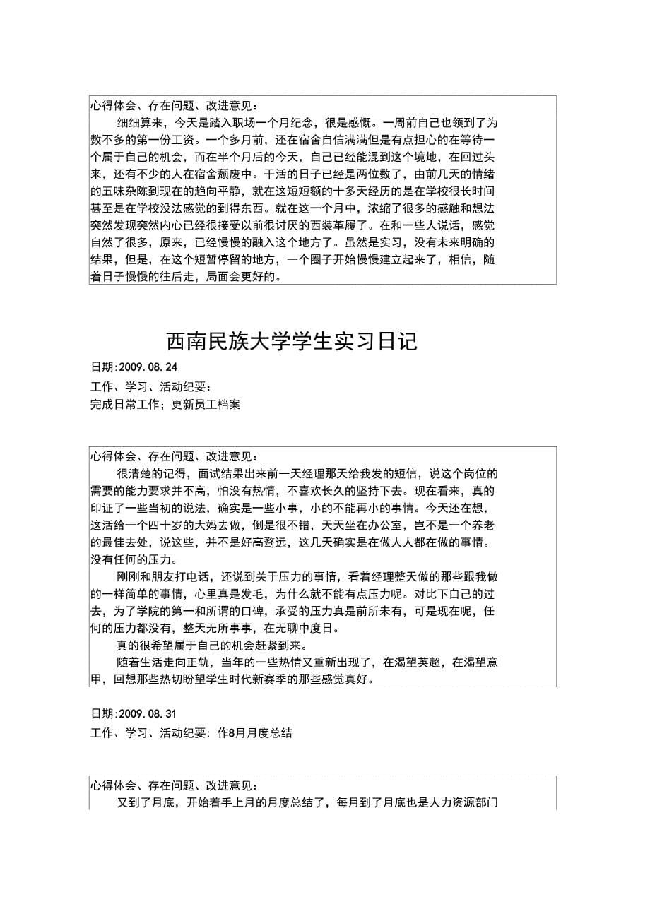 人力资源管理专业学生实习日记_第5页