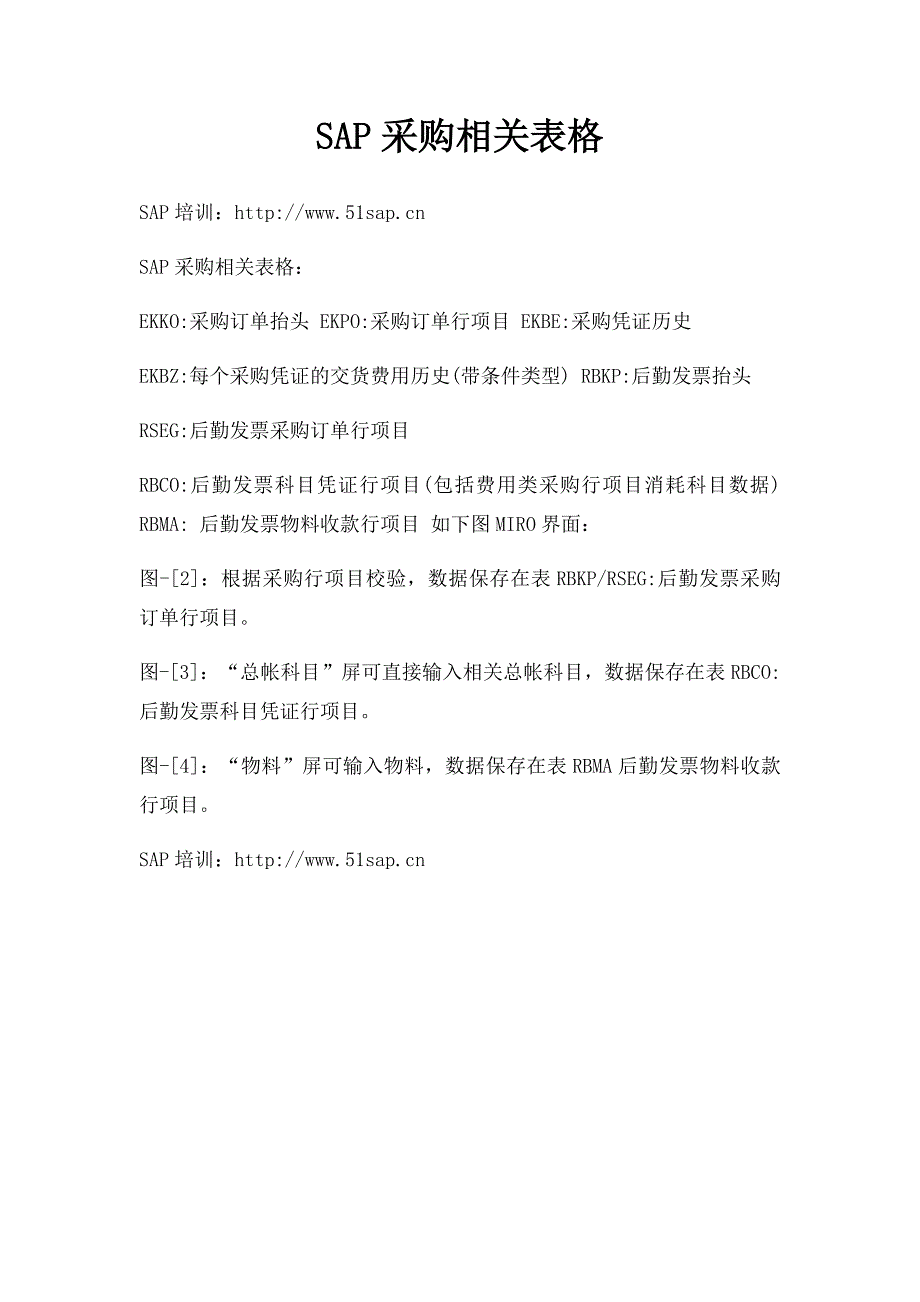 SAP采购相关表格_第1页
