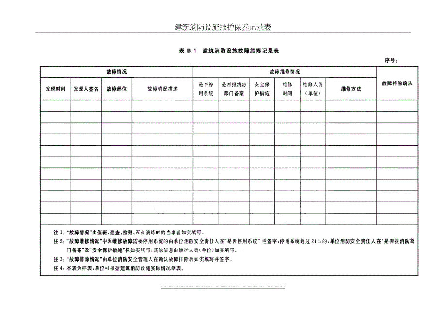 建筑消防设施维护保养记录表_第3页