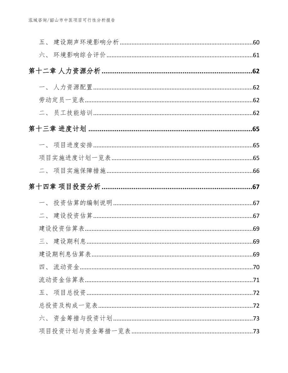 韶山市中医项目可行性分析报告_第5页