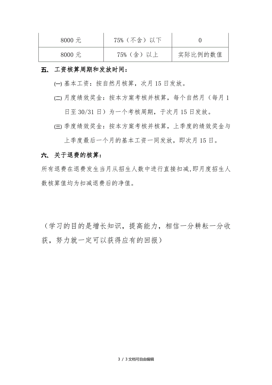 培训学校校长绩效考核方案_第3页