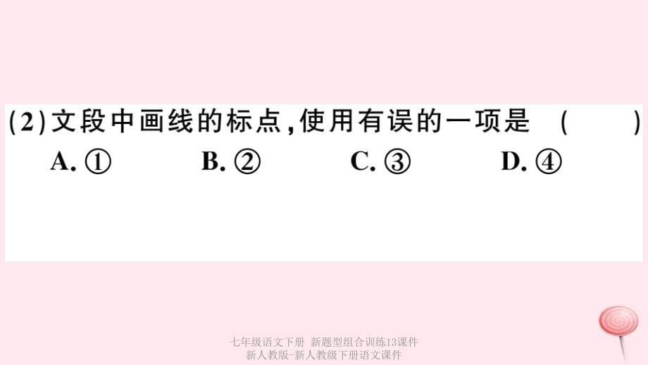 最新七年级语文下册新题型组合训练13课件新人教版新人教级下册语文课件_第5页