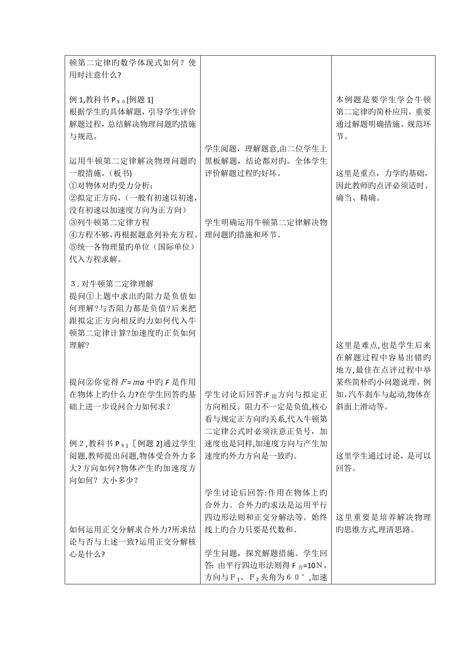 牛顿第二定律教案_第3页