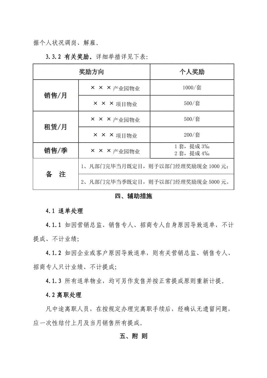 产业园营销人员绩效考核方案.doc_第5页