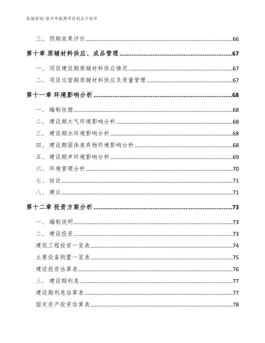 涿州市能源项目创业计划书_模板范文_第5页