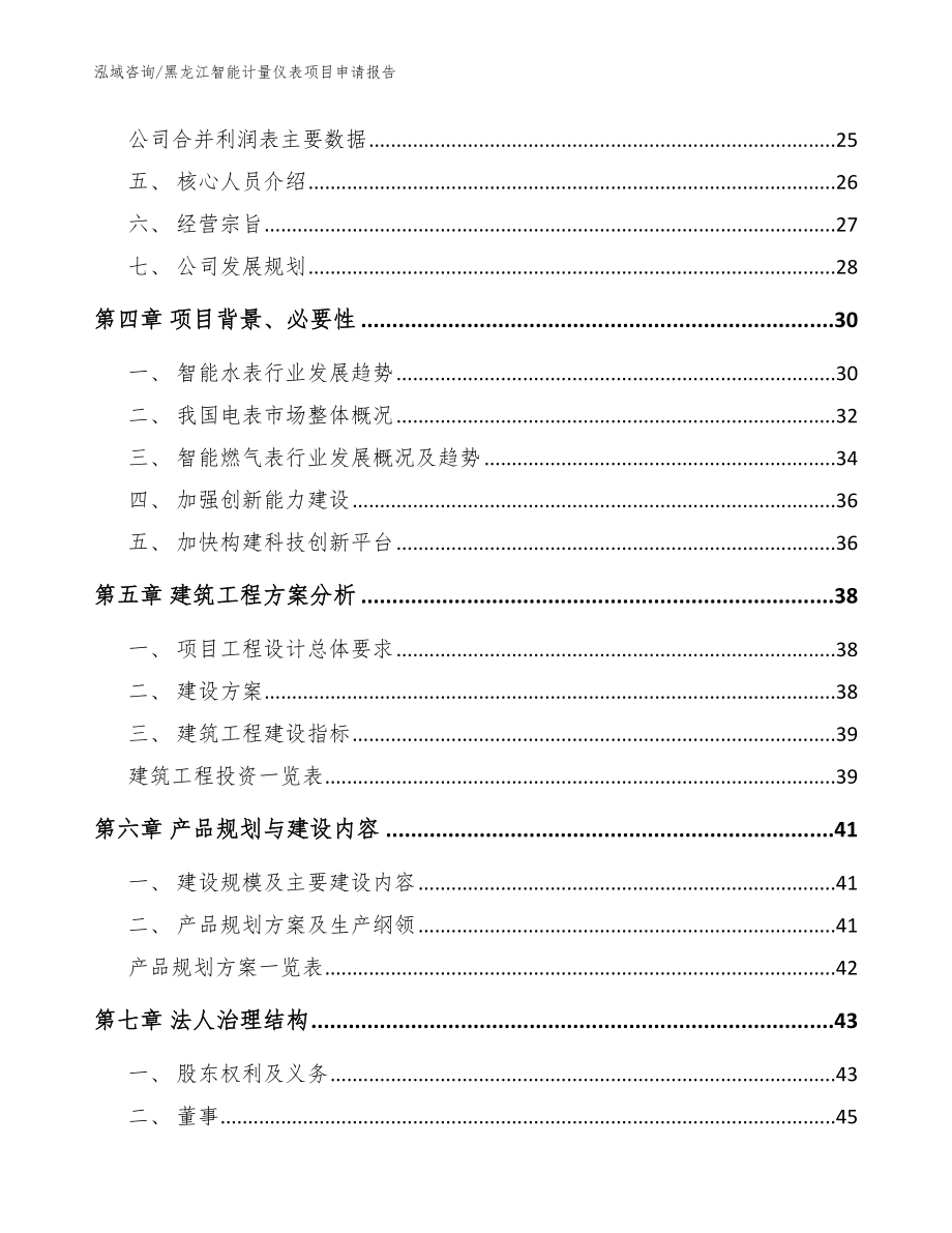 黑龙江智能计量仪表项目申请报告【模板参考】_第3页