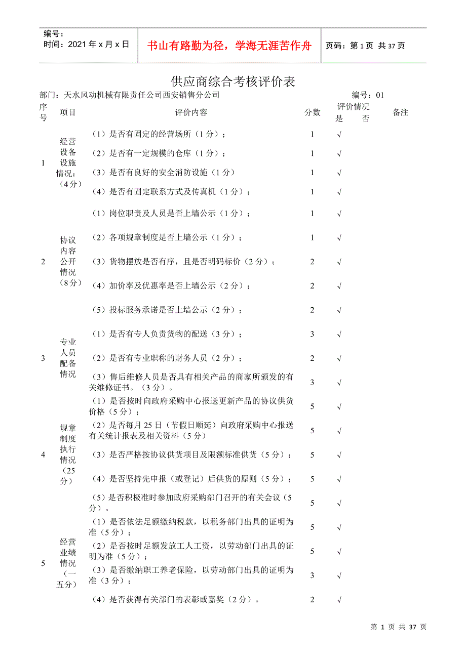 供应商综合考核评价表_第1页