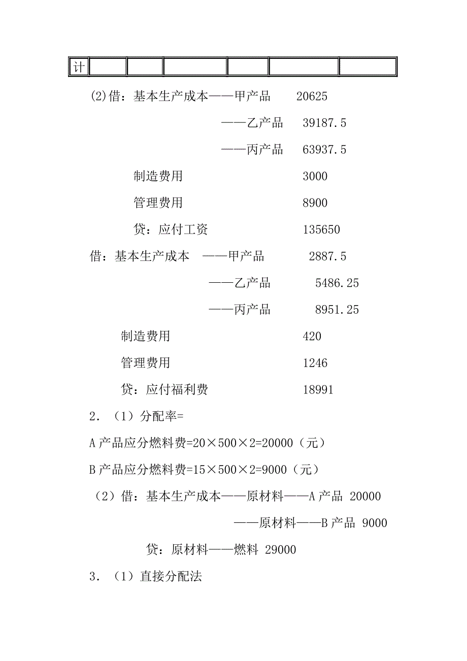 电大成本会计形成性考核册答案.doc_第3页