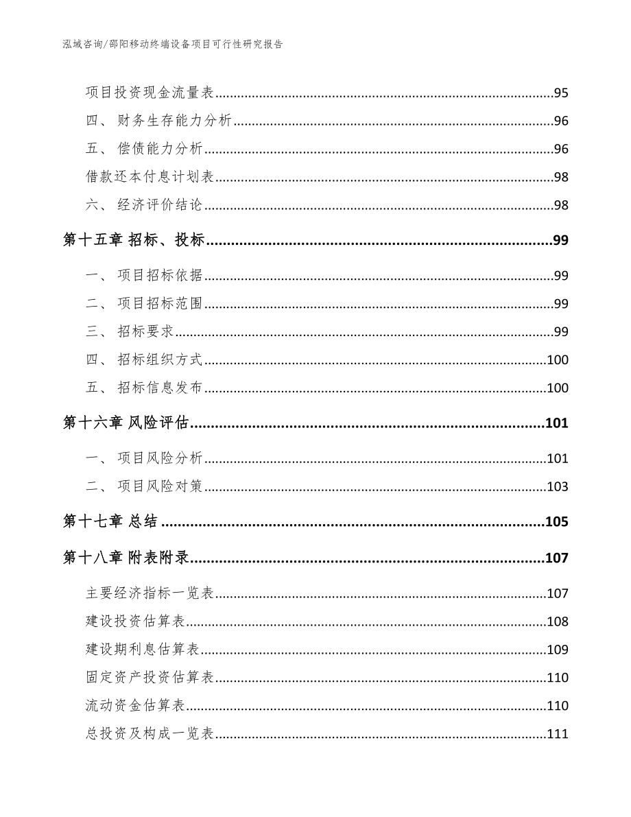 邵阳移动终端设备项目可行性研究报告【模板范本】_第5页