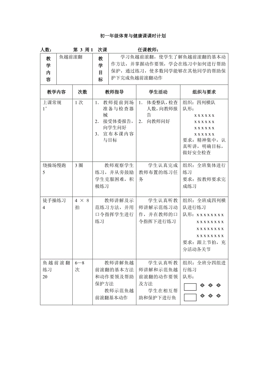 初一体育课教案_第1页