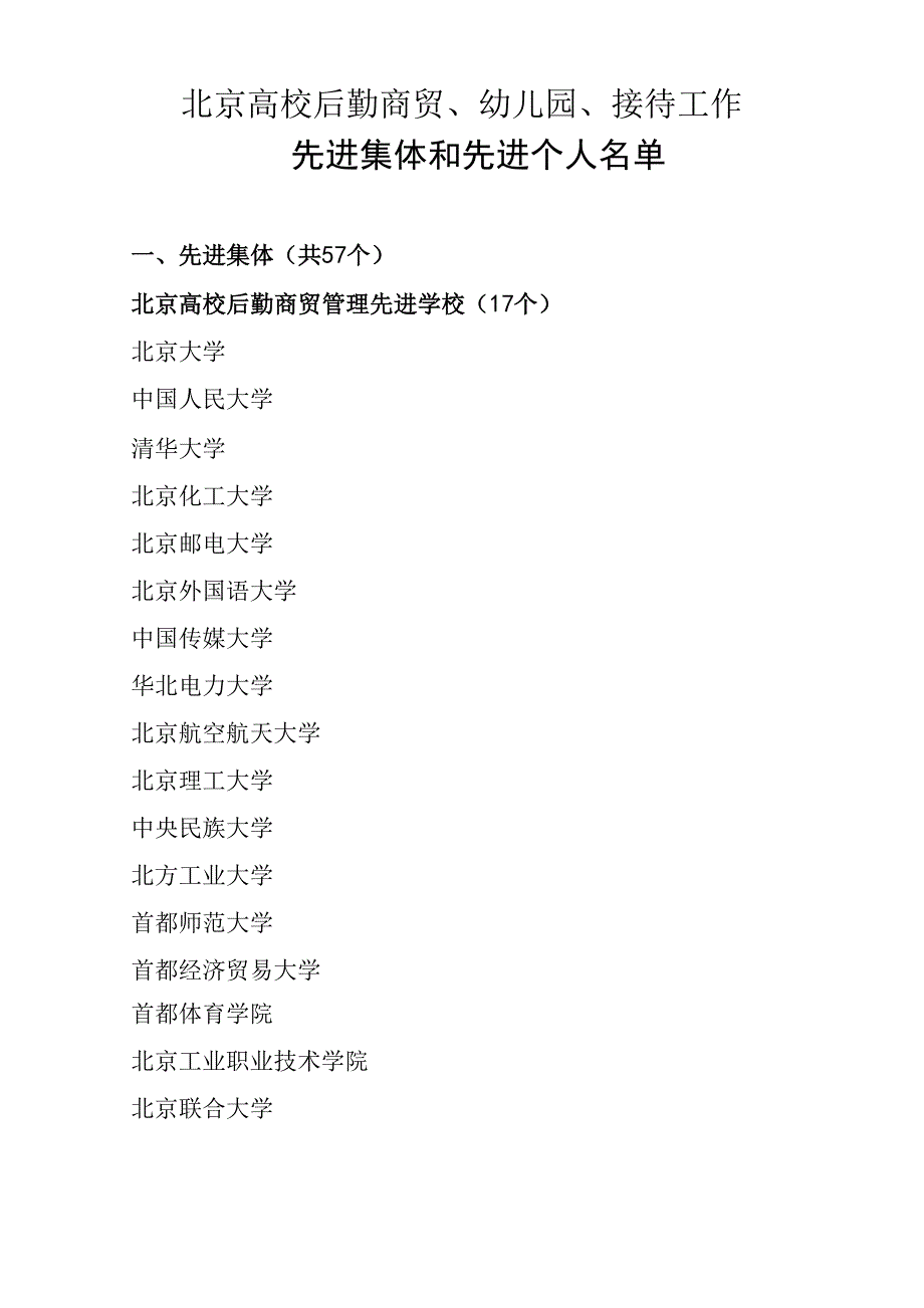 北京高校后勤商贸、幼儿园、接待工作_第3页