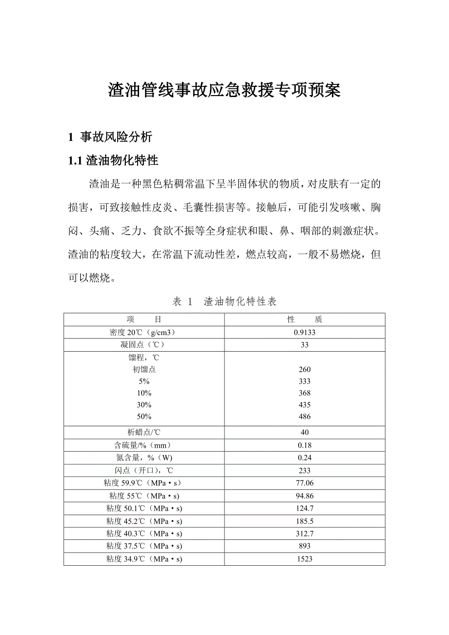 渣油管线事故应急救援专项预案_第2页