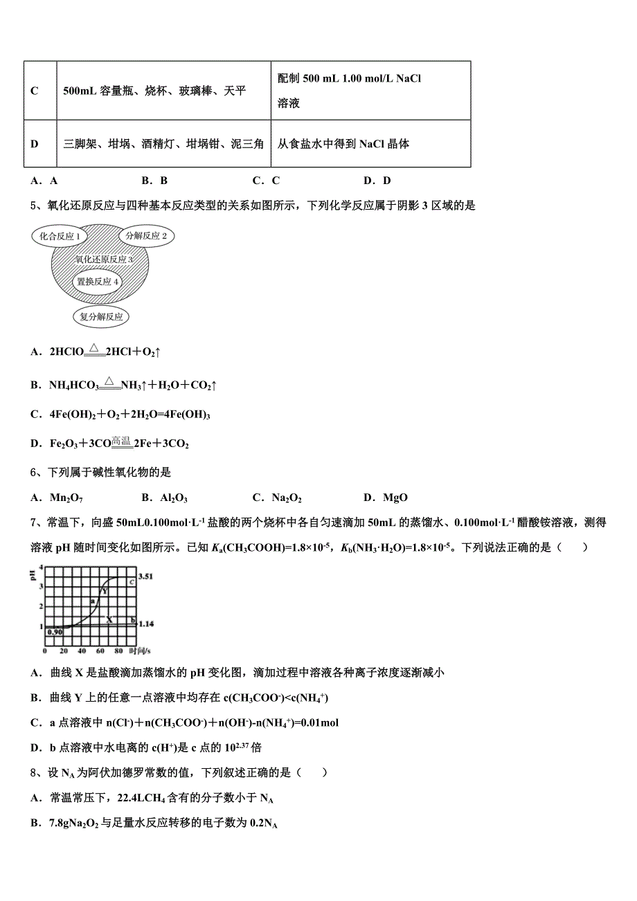 浙江诸暨中学2022年高三下学期联考化学试题(含解析).doc_第2页