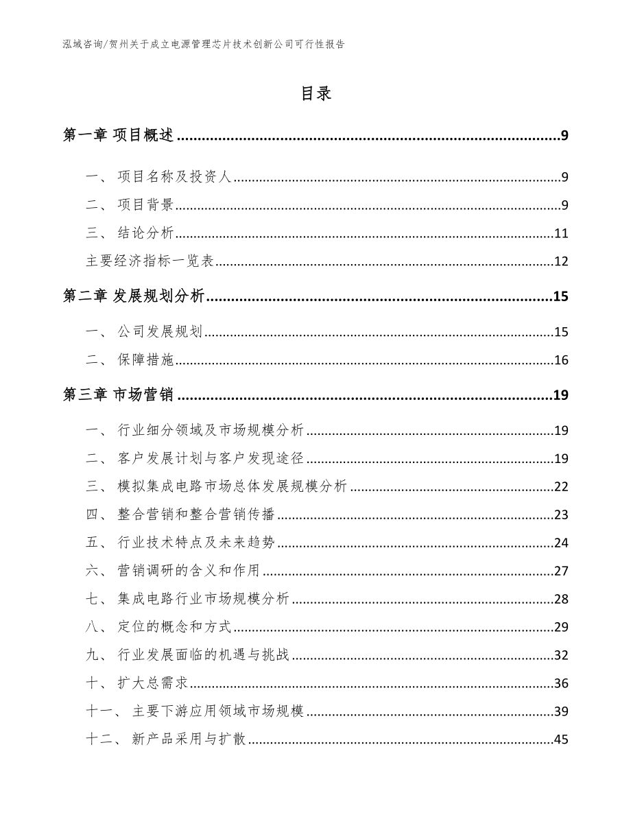 贺州关于成立电源管理芯片技术创新公司可行性报告_第2页