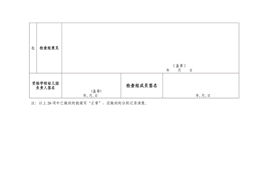 学校幼儿园安全检查记录表_第4页