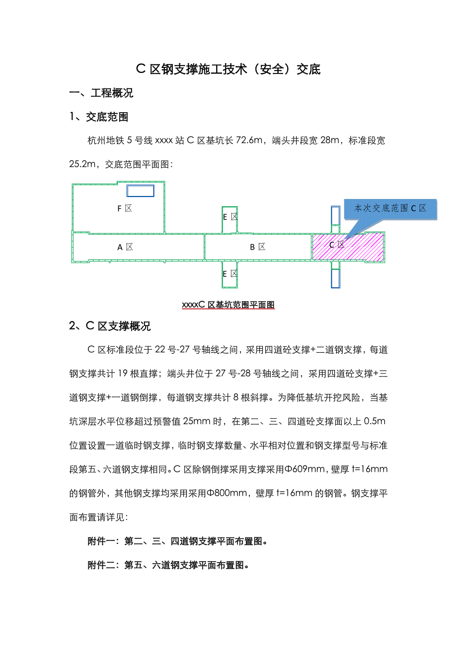 钢支撑施工技术交底大全_第1页