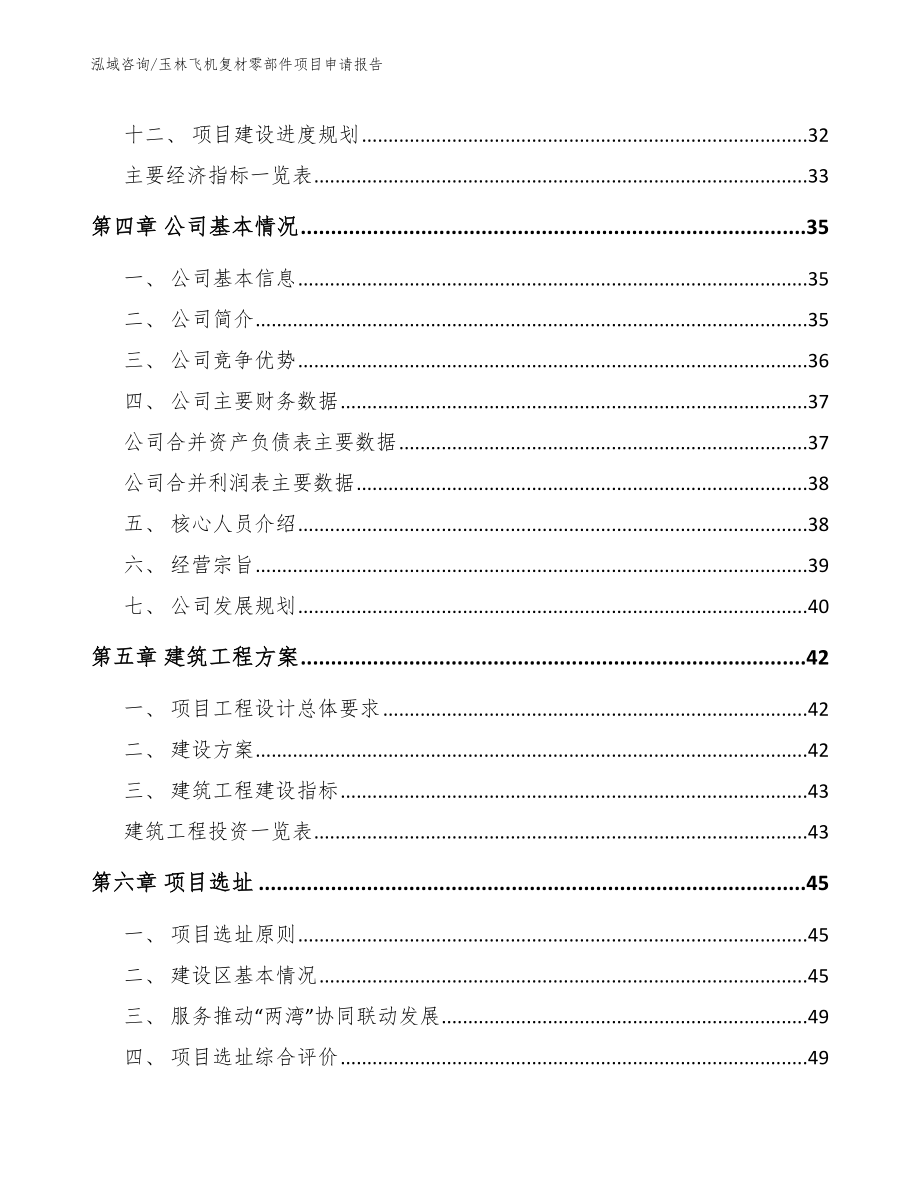 玉林飞机复材零部件项目申请报告【参考范文】_第2页